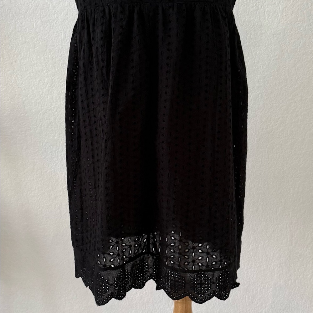 Elegant Black Eyelet Skirt